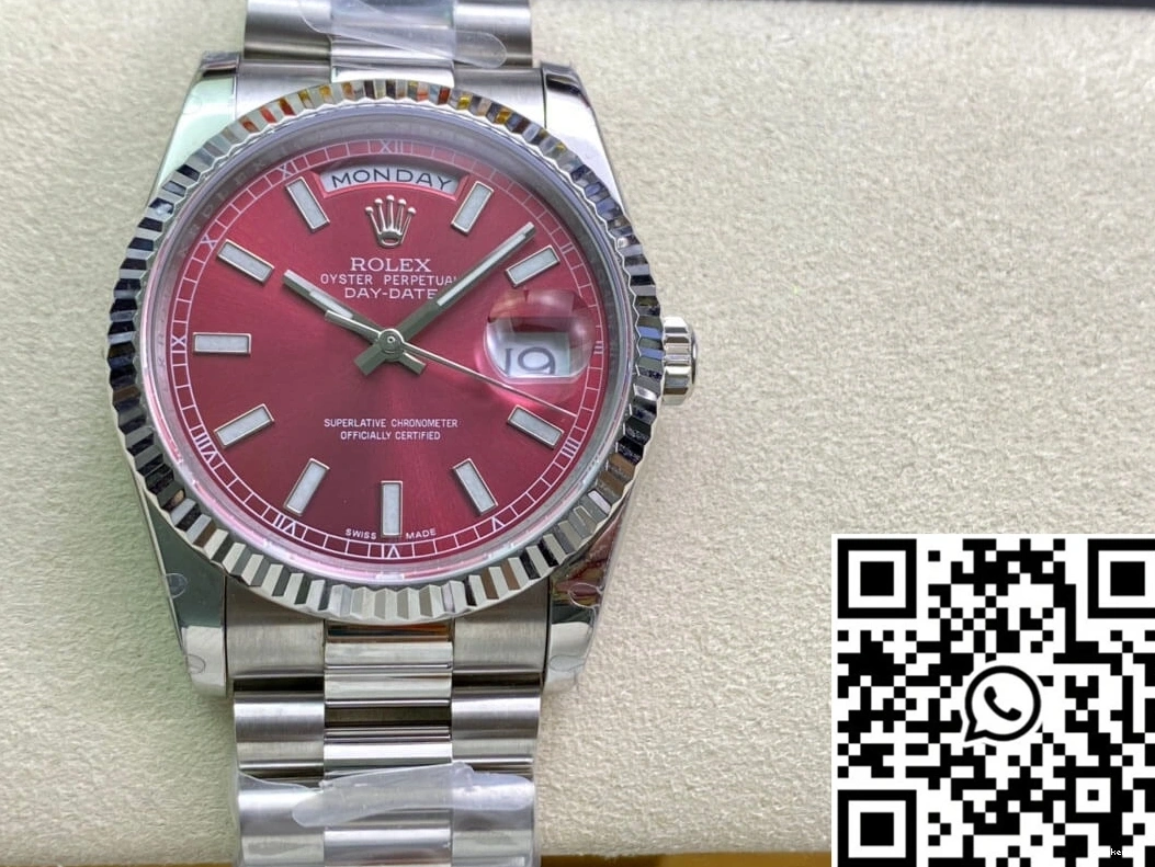 White Factory EW Date Day Rolex 18k Gold 118239 0313